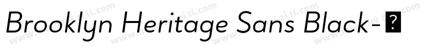 Brooklyn Heritage Sans Black字体转换